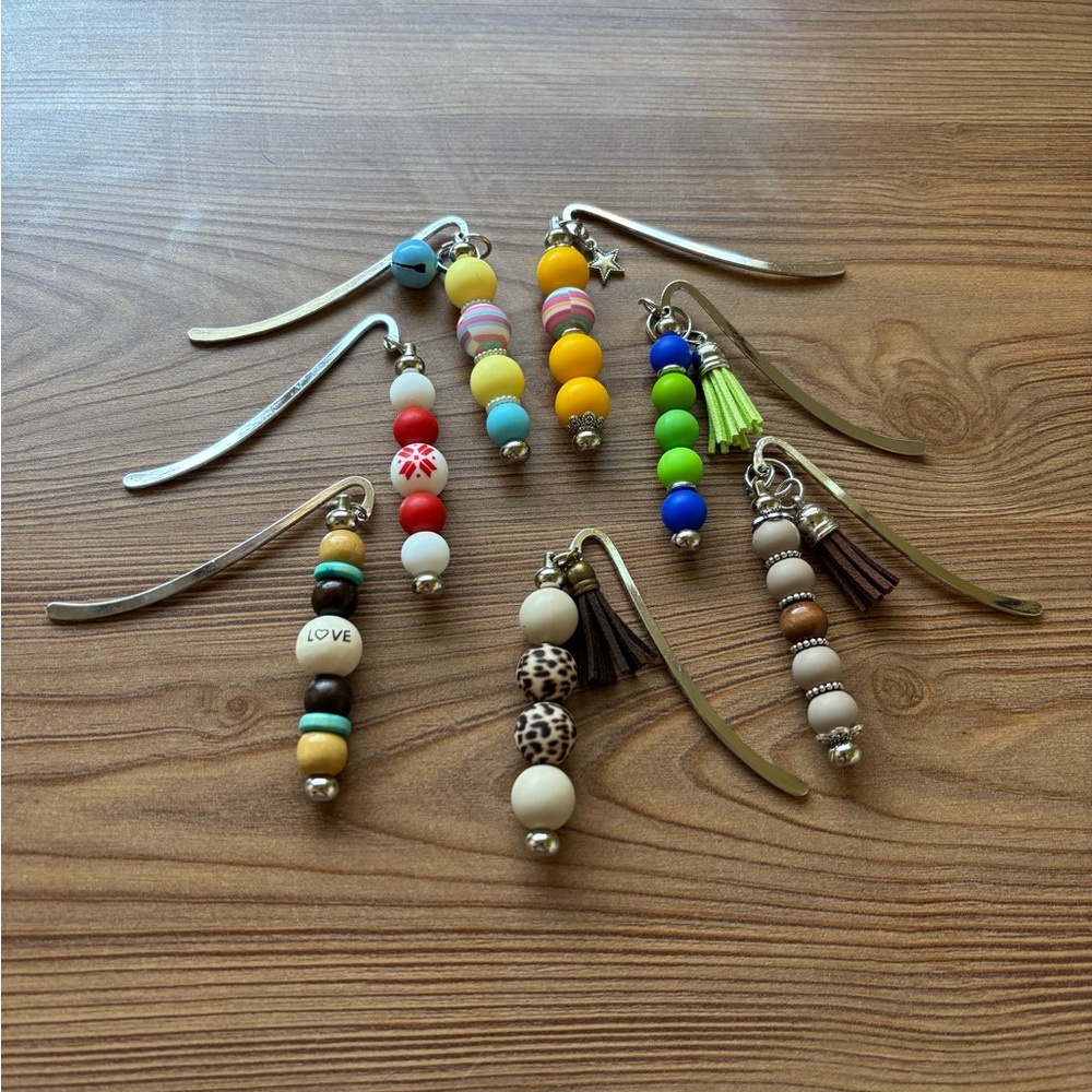 Colorful Beaded Keychains Set